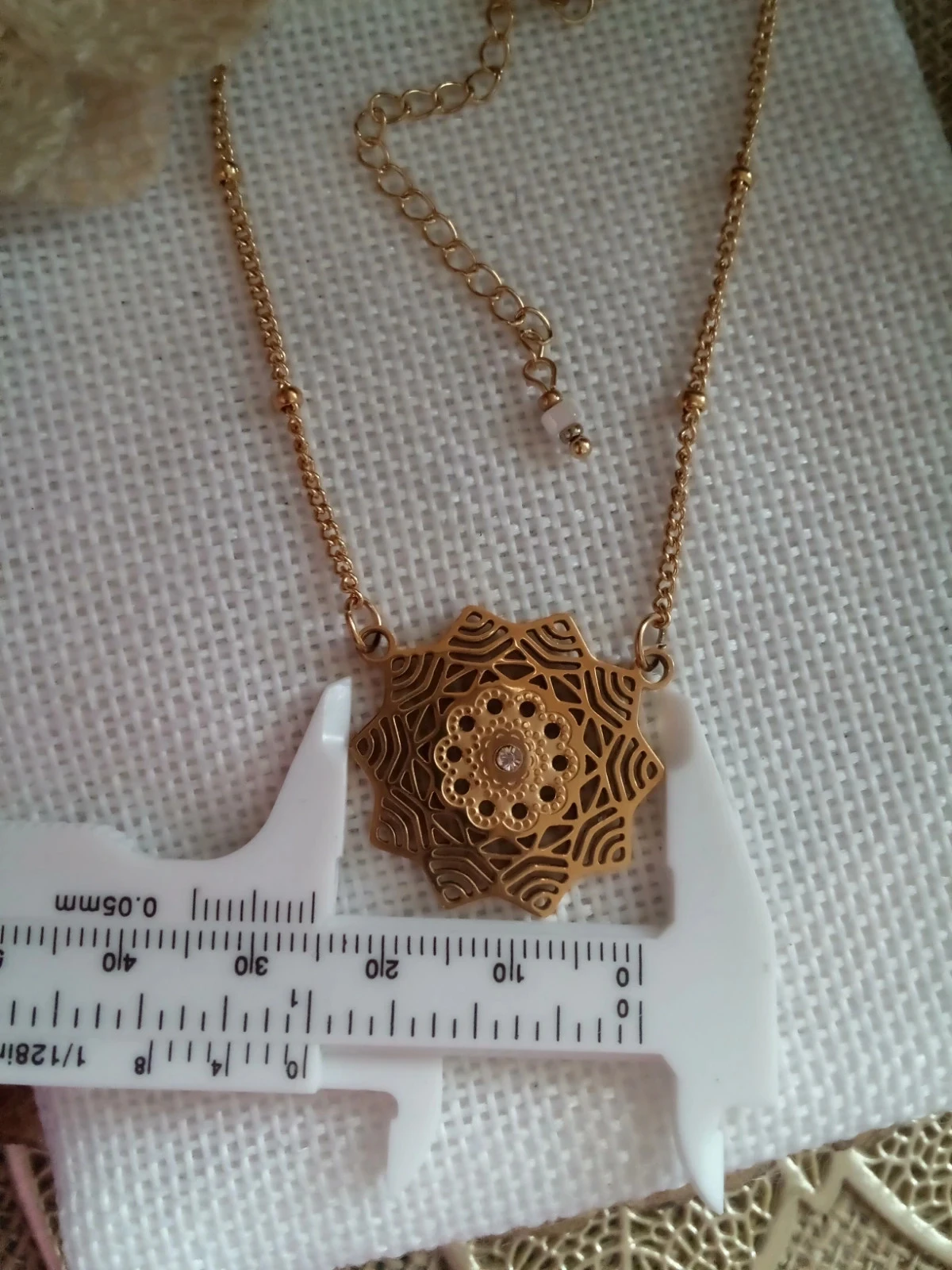 Collar bohemio con flores de circonita de acero inoxidable – photo 3